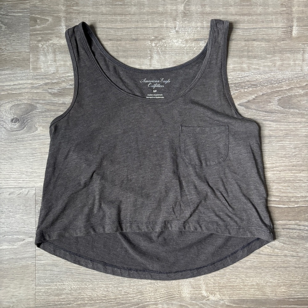 American Eagle Outfitters Women's Gray Tank Top